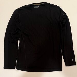 Smartwool Black Men's Classic Thermal Base Layer Crew Long Sleeve Tee Size L.